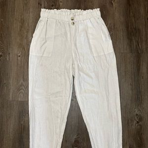 White linen Pants